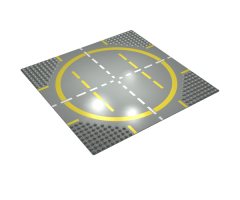 Baseplate, Road 32 x 32 9-Stud Landing Pad with Yellow Circle Pattern
