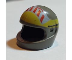 Minifigure, Headgear Helmet Motorcycle (Standard) with SW Red Stripe Pattern Large (A-wing)