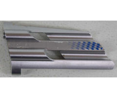 Technic, Panel Fairing # 4 Large Long, Large Holes, Side B with Fading Blue Checkered Pattern (Sticker) - Set 8458