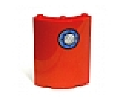 Cylinder Quarter 4 x 4 x 6 with Porthole Near Top Pattern (Sticker) - Set 4982