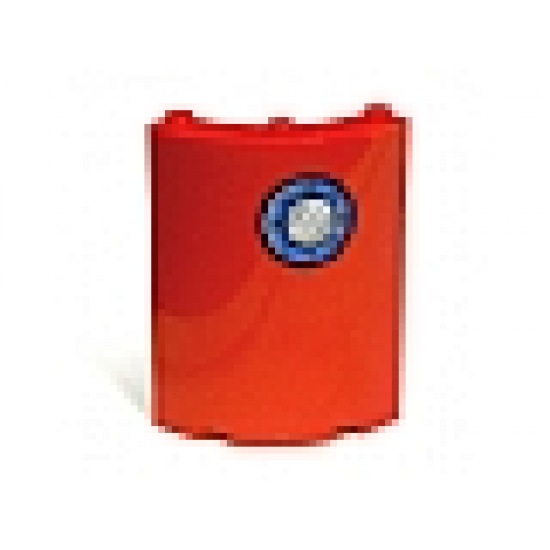 Cylinder Quarter 4 x 4 x 6 with Porthole Near Top Pattern (Sticker) - Set 4982