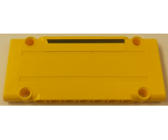 Technic, Panel Plate 5 x 11 x 1 with Black Horizontal Stripe on Yellow Background Pattern Model Right Side (Sticker) - Set 8264