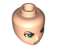 Mini Doll, Head Friends with Angry Eyebrows, Lime Eyes, Gritted Teeth Pattern (Lena Luthor)