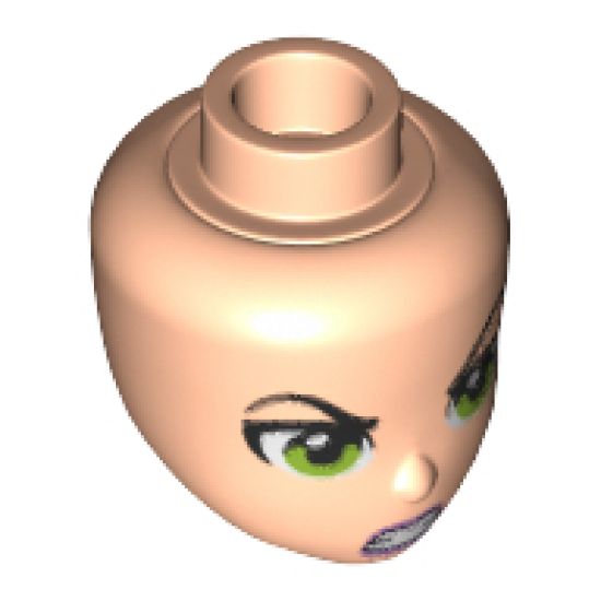 Mini Doll, Head Friends with Angry Eyebrows, Lime Eyes, Gritted Teeth Pattern (Lena Luthor)