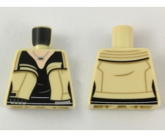Torso Female Jacket, Light Nougat Neck, Silver Necklace, Black Shirt and Belt Pattern
