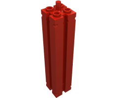 Support 2 x 2 x 8 with Grooves and Top Peg, Smooth on All Sides