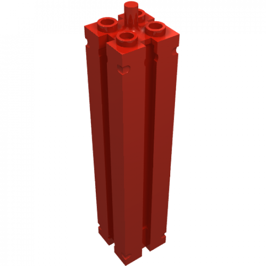 Support 2 x 2 x 8 with Grooves and Top Peg, Smooth on All Sides