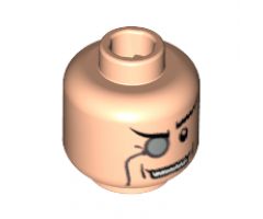 Minifigure, Head Glasses with Monocle, White Pupil, Wide Grin Pattern (The Penguin) - Blocked Open Stud