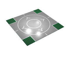 Baseplate, Road 32 x 32 6-Stud Crossroads with Runway 'V' Wide Pattern