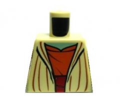 Torso SW Open Robe, Dark Orange Shirt with Waist Sash Pattern (Yoda)