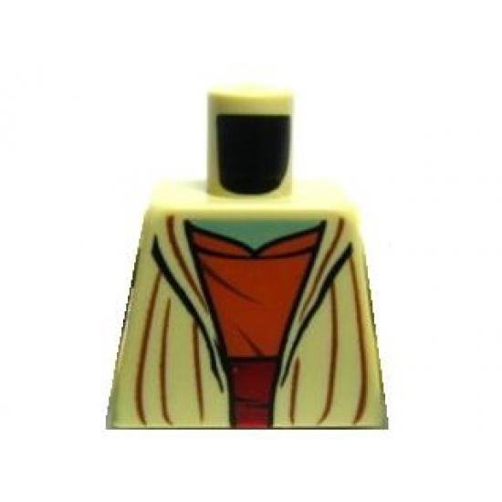 Torso SW Open Robe, Dark Orange Shirt with Waist Sash Pattern (Yoda)