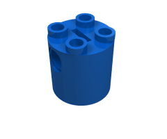 Brick, Round 2 x 2 x 2 Robot Body - with Bottom Axle Holder x Shape + Orientation