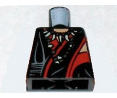 Torso Indiana Jones Robe with Red Trim and Ceremonial Necklace Pattern