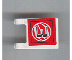 Flag 2 x 2 Square with Black Number 3 on Red Background with White Basketball Pattern (Sticker) - Set 3432