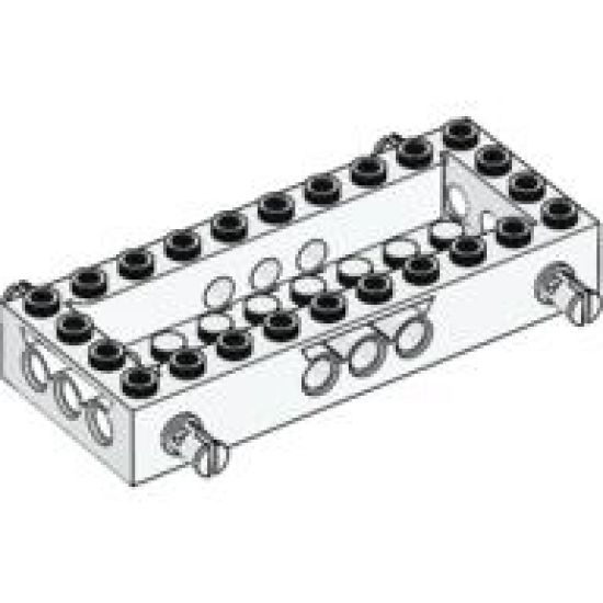 Vehicle, Base 4 x 10 x 1 1/3 with 8 x 2 Recessed Center, 4 Pins, Technic Holes
