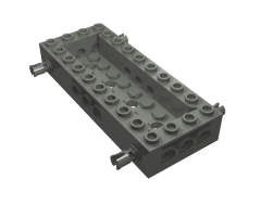 Vehicle, Base 4 x 10 x 1 1/3 with 8 x 2 Recessed Center, 4 Pins, Technic Holes