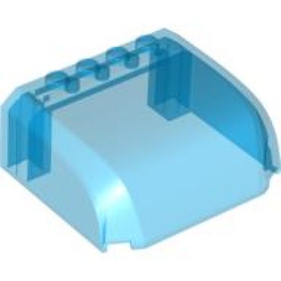 Windscreen 5 x 6 x 2 Curved Top Canopy with 4 Studs