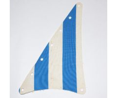 Cloth Sail Triangular 15 x 22 with Blue Thick Stripes Pattern
