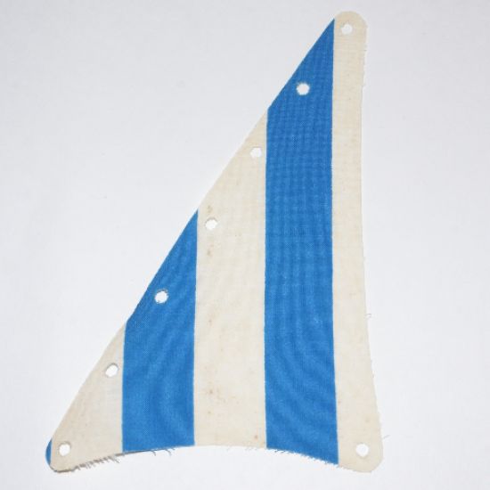 Cloth Sail Triangular 15 x 22 with Blue Thick Stripes Pattern