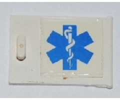 Container Cupboard 2 x 3 x 2 Door with EMT Star of Life to Right of Handle Pattern (Sticker) - Sets 7726 / 7902