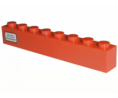 Brick 1 x 8 with 'Brussel - Amsterdam' Pattern on Left Side (Sticker) - Set 7745