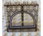 Panel 1 x 4 x 3 - Hollow Studs with Arched Window and 'OTTO OCTAVIUS' Pattern (Sticker) - Set 4857