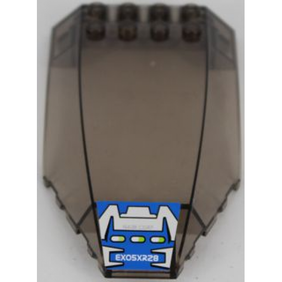 Windscreen 10 x 6 x 2 Curved with 'EXO5XR28' Pattern (Sticker) - Set 8118