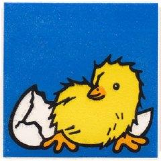 Duplo, Tile 2 x 2 x 1 with Chicken Mosaic Picture 08 Pattern (Set 1014)
