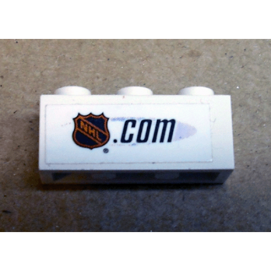 Brick 1 x 3 with 'NHL.com' Pattern (Sticker) - Set 3578
