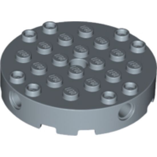 Brick, Round 6 x 6 with 4 Side Pin Holes and Center Hole