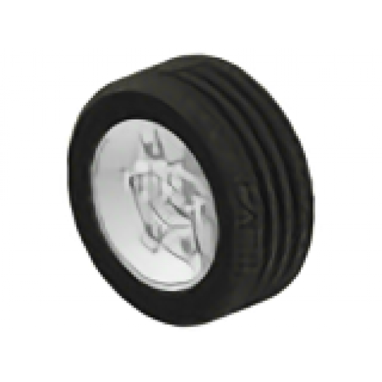 Wheel & Tire Assembly 81.6 x 34 Six Spoke with Black Tire 81.6 x 34 ZR Technic Straight Tread (2998 / 2997)