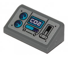 Slope 30 1 x 2 x 2/3 with 'CO2', Gauges and Lever Pattern (Sticker) - Set 70433