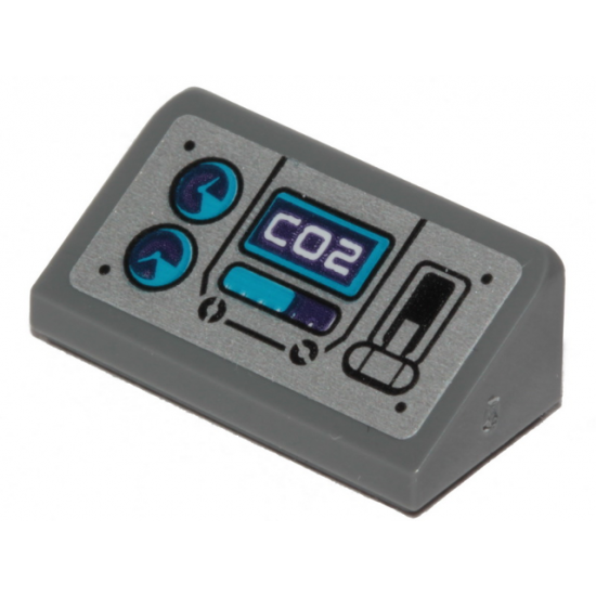 Slope 30 1 x 2 x 2/3 with 'CO2', Gauges and Lever Pattern (Sticker) - Set 70433