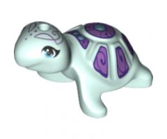 Turtle, Friends / Elves with Medium Azure Eyes, Dark Azure Jewels, and Dark Purple and Medium Lavender Shell Pattern (Calypso)