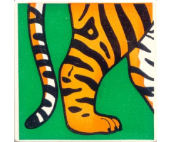 Duplo, Tile 2 x 2 x 1 with Tiger Mosaic Picture 04 Pattern (Set 1079)
