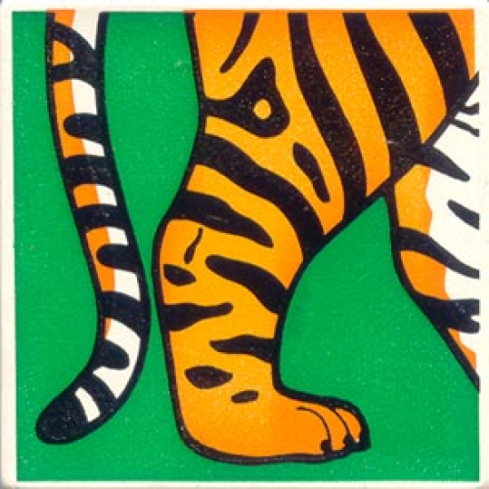 Duplo, Tile 2 x 2 x 1 with Tiger Mosaic Picture 04 Pattern (Set 1079)