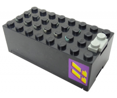 Electric, Battery Box 9V Small with Yellow '11' on Purple Background Pattern on Both Sides (Stickers) - Sets 3038 / 8266
