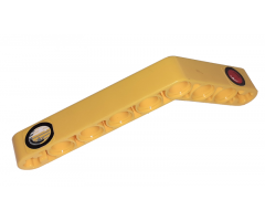 Technic, Liftarm 1 x 9 Bent (6 - 4) Thick with Head and Taillights Pattern (Stickers) - Set 8203