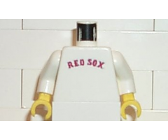 Torso 'RED SOX' Baseball Jersey Pattern / White Arms / Yellow Hands