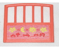 Scala Baby Crib Footboard 1 x 7 x 6 with Vehicles, Moon and Stars Pattern (Sticker) - Set 3290