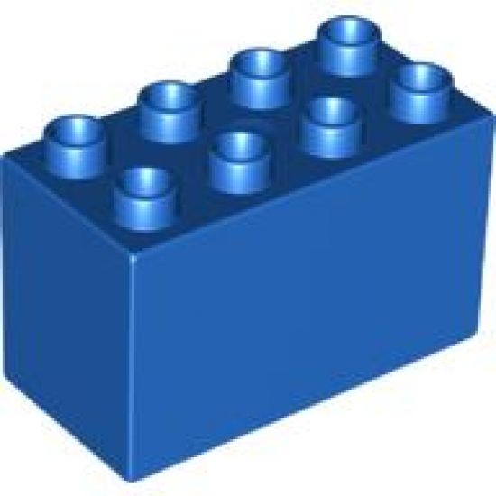 Duplo, Brick 2 x 4 x 2 with Red Bed and Yellow Sheet Pattern