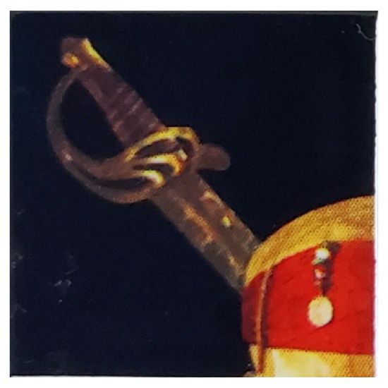 Tile 2 x 2 with Sword Handle Pattern in Upper Left Corner