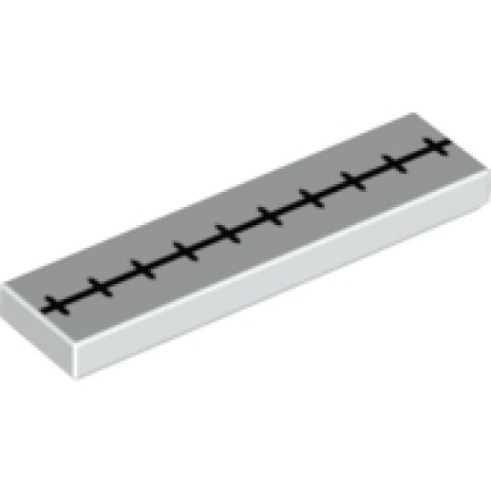 Tile 1 x 4 with Center Stitches Pattern (BrickHeadz Jack Skellington Mouth)