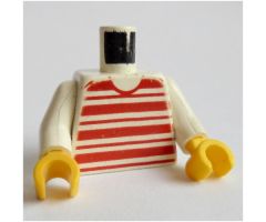 Torso Horizontal Red Stripes Pattern / White Arms / Yellow Hands