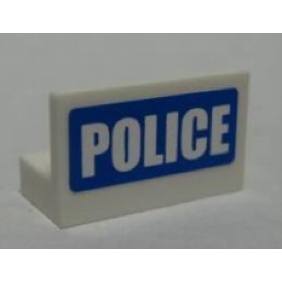 Panel 1 x 2 x 1 with 'POLICE' White on Blue Pattern (Sticker) - Set 7741