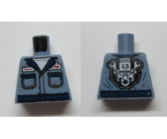 Torso Coveralls, Dirty Pockets, Face with Wrenches on Back Pattern
