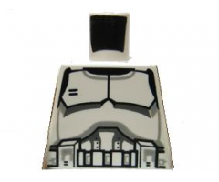 Torso SW Armor Clone Trooper Black Belt and Gray Neckline Pattern