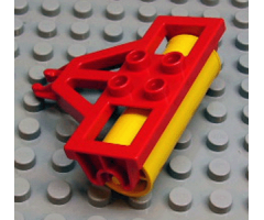 Duplo, Vehicle Farm Plow Type 1, Roller Holder with Yellow Duplo Farm Plow Type 1, Roller Attachment, Smooth (4828 / 31035)