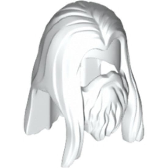 Minifigure, Hair Long Straight with Center Part and Beard