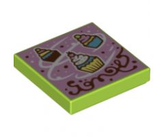 Tile 2 x 2 with BeatBit Album Cover - Cupcakes Pattern